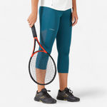 Legging tennis court dry femme - Corsaire dry HIP BALL vert foncé