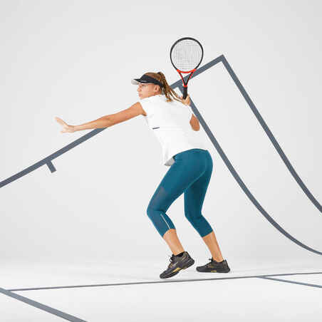 بنطلون قصير لرياضة التنس Dry 900 للنساء - أخضر غامق