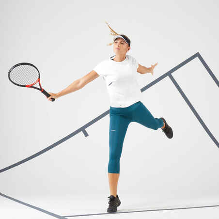 بنطلون قصير لرياضة التنس Dry 900 للنساء - أخضر غامق