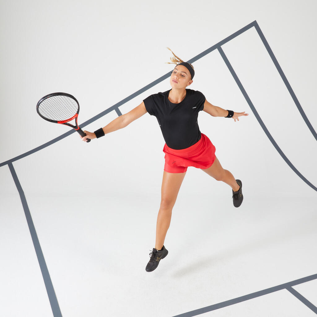 Moteriškas teniso sijonas „Light 900“, šviesios slyvų spalvos