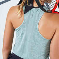 Camiseta de tirantes tenis mujer Artengo TK Light 990 caqui claro