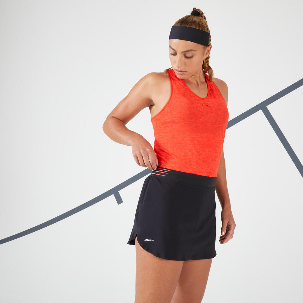 Moteriškas teniso sijonas „Light 900“, šviesios slyvų spalvos