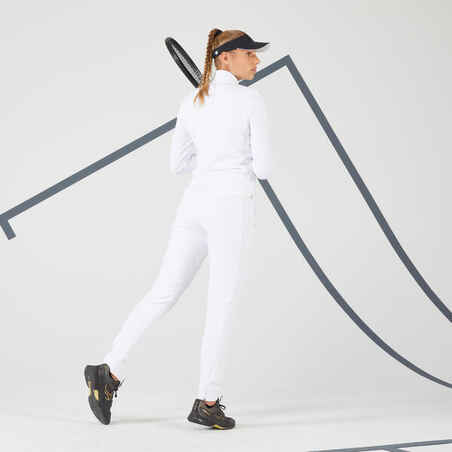 Moteriška greitai džiūstanti švelni teniso striukė „Dry 900“, balta
