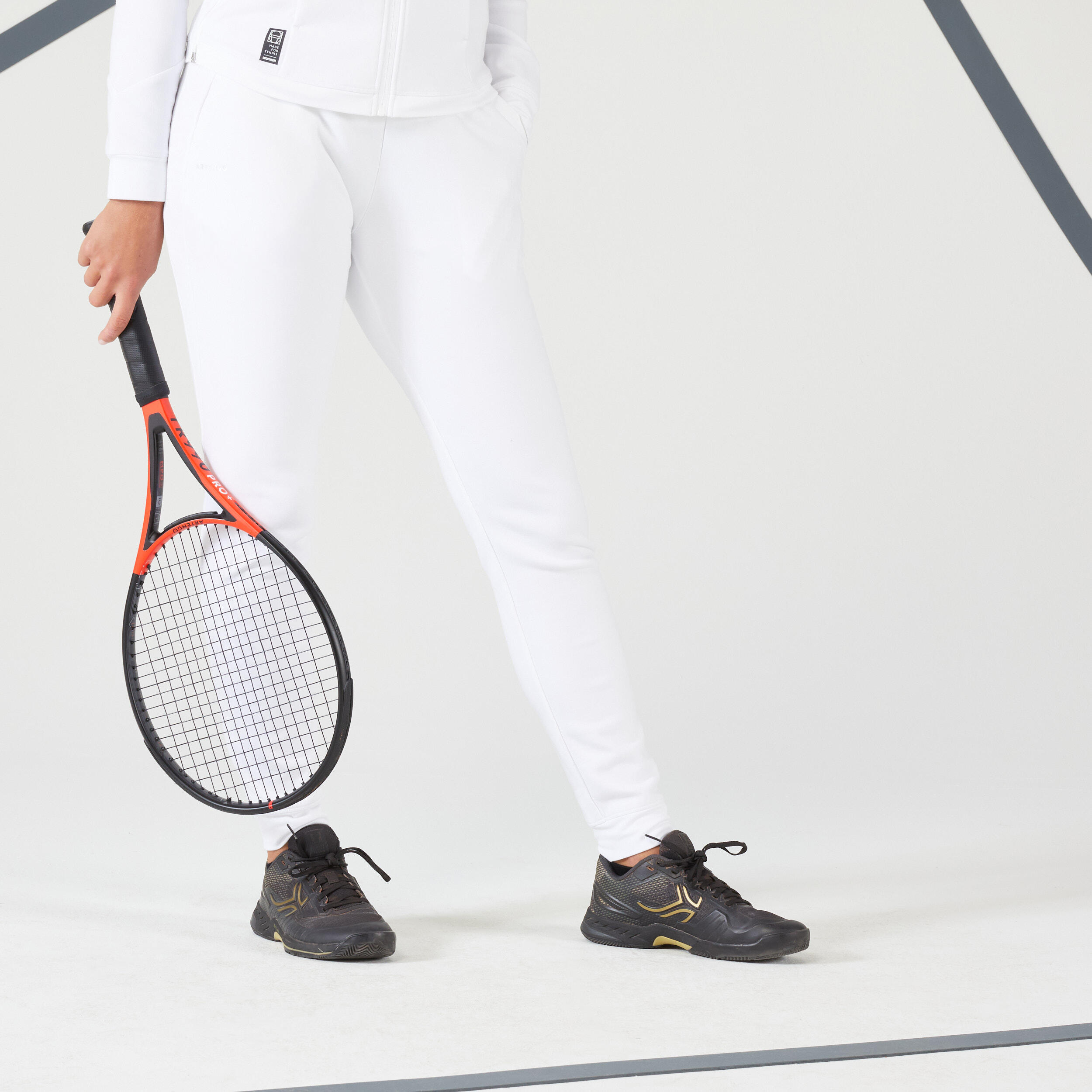 Women's Tennis Quick-Dry Soft Bottoms Dry 900 - White 1/5