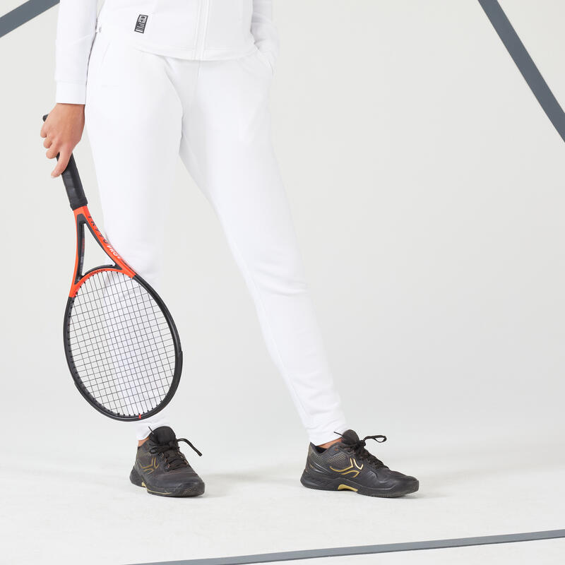 Pantalón de tenis Artengo TH 900 Dry Mujer blanco
