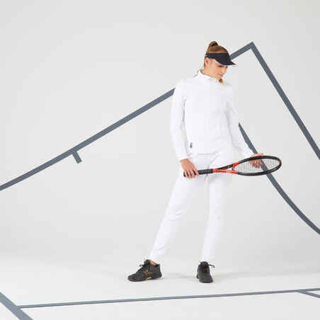 Moteriška greitai džiūstanti švelni teniso striukė „Dry 900“, balta