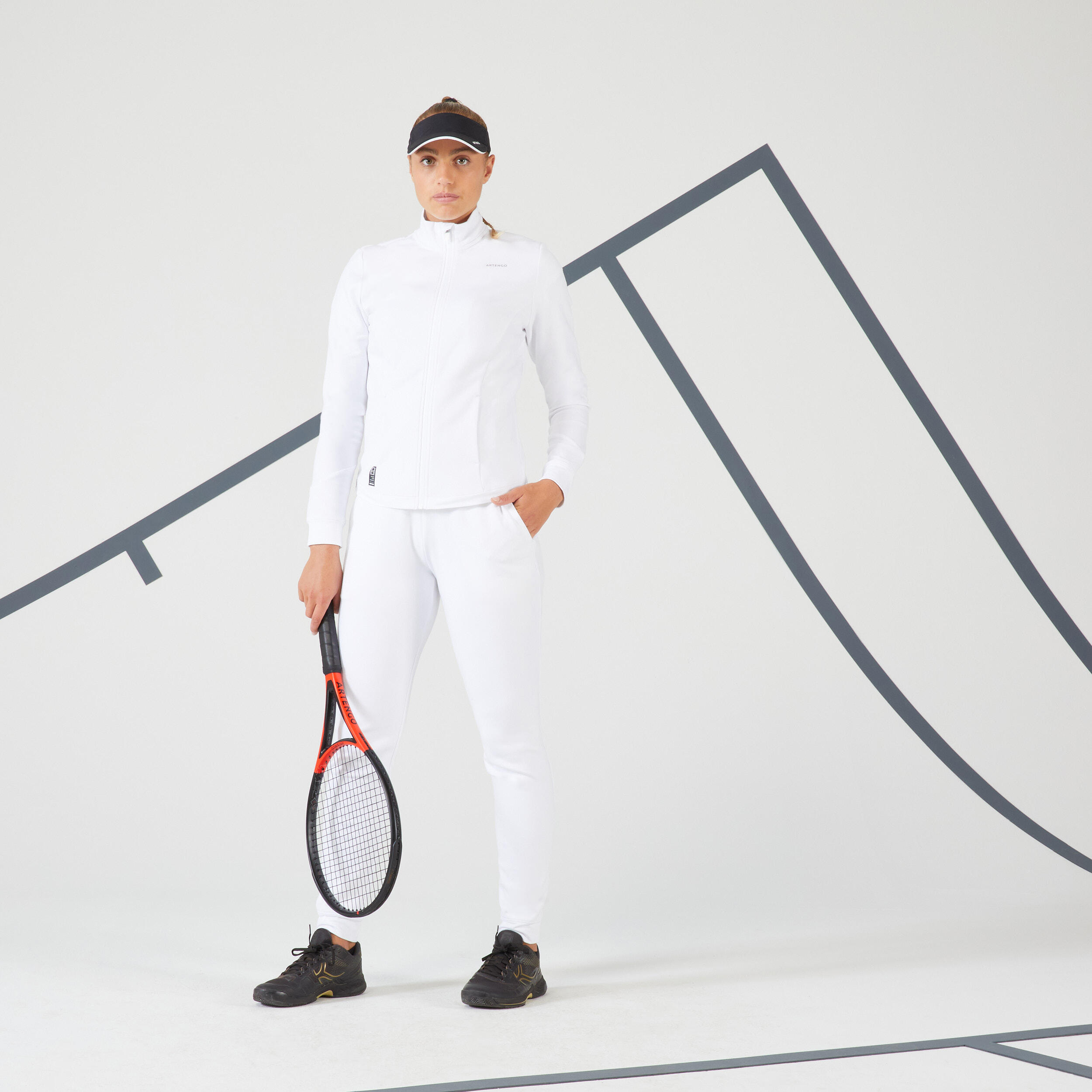 Women's Tennis Quick-Dry Soft Jacket Dry 900 - White 3/5
