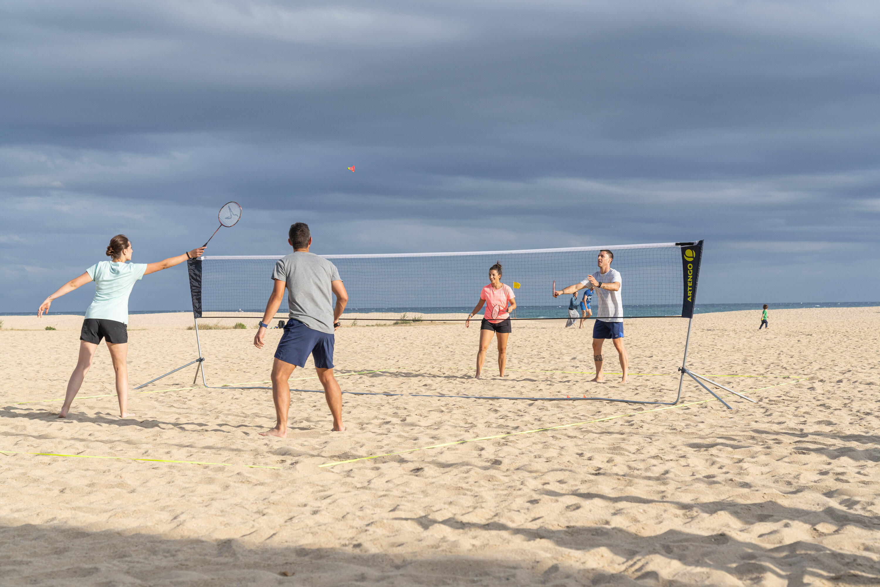 Filet De Badminton Avec Poteaux Dimension Officielle 6,10 m 11/12