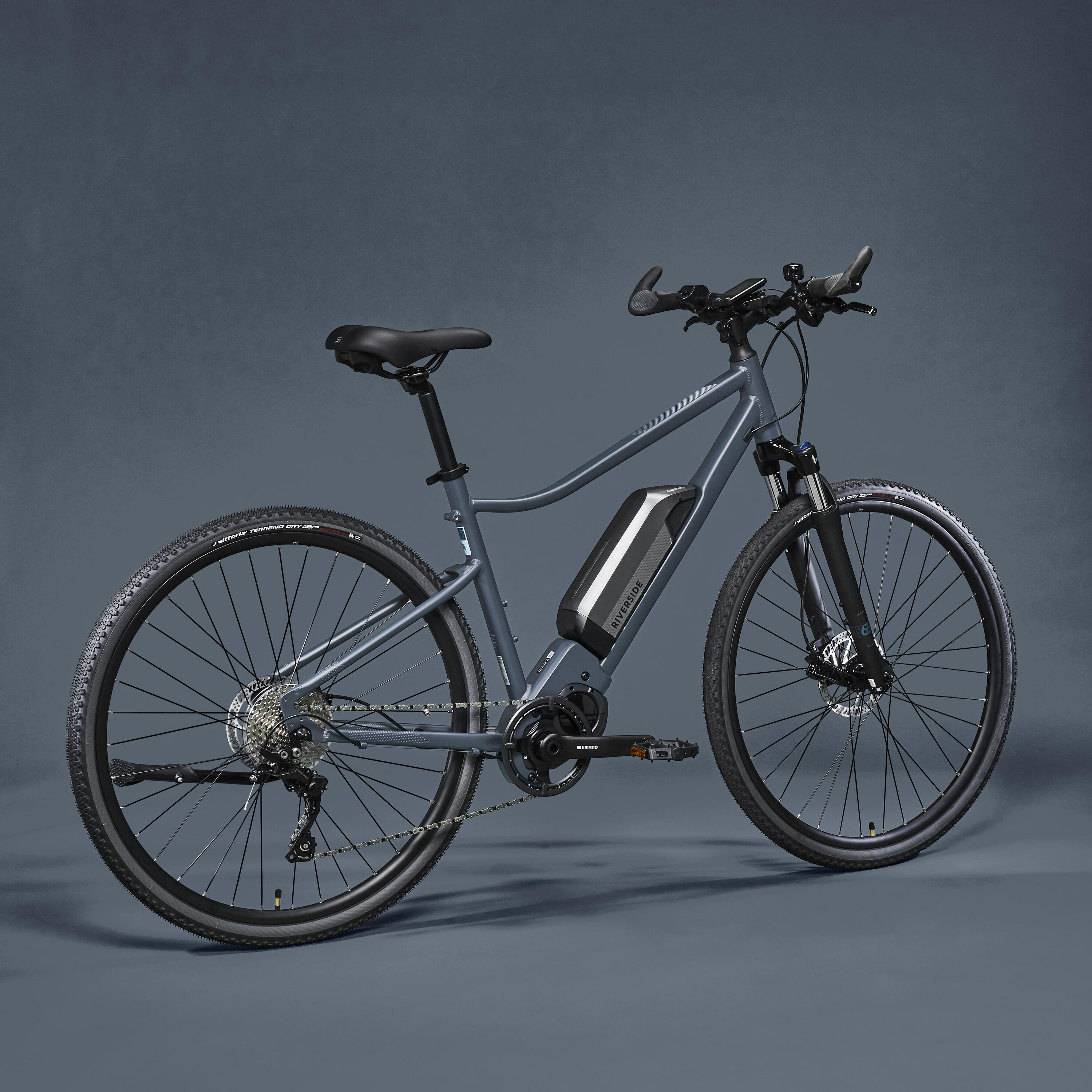 Shimano 60 Nm motor, long-distance electric hybrid bike, grey 5/23