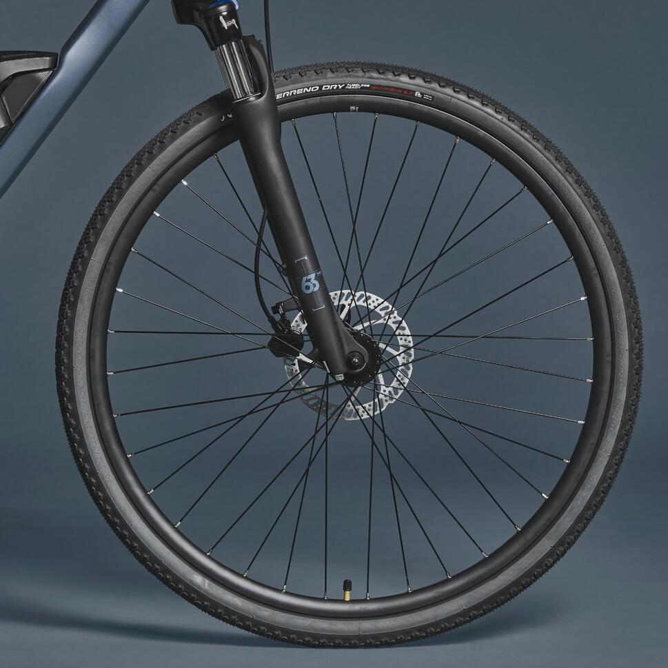 VÉLO TOUT CHEMIN ELECTRIQUE RIVERSIDE 540 E BLEU (BATTERIE NOIRE) RIVERSIDE Decathlon