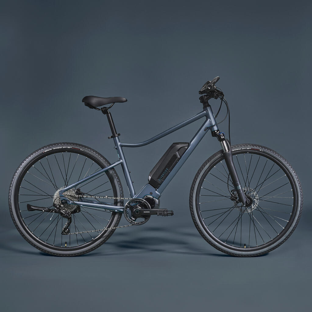 Trekingový elektrobicykel Riverside 540 E modrý (čierna batéria)