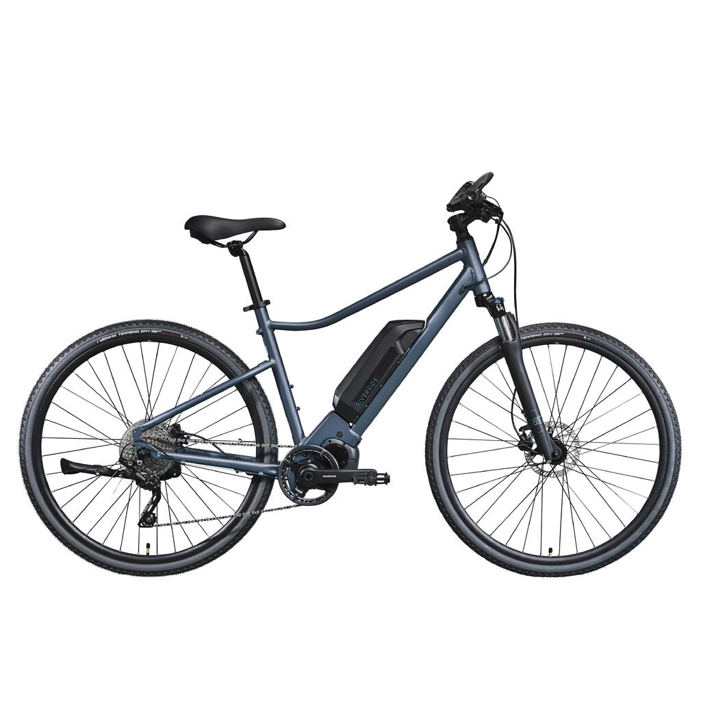 Trekingový elektrobicykel Riverside 540 E modrý (čierna batéria)