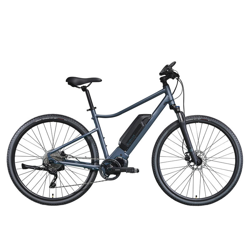 Elektromos trekking kerékpár Riverside 540 E, kék (fekete akkumulátor) 