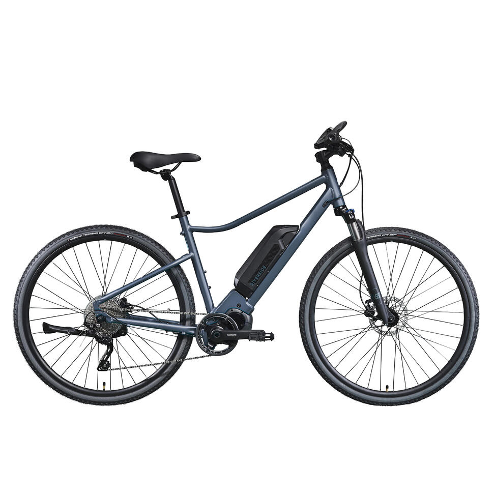 Bici trekking a pedalata assistita RIVERSIDE 540 E azzurra RIVERSIDE