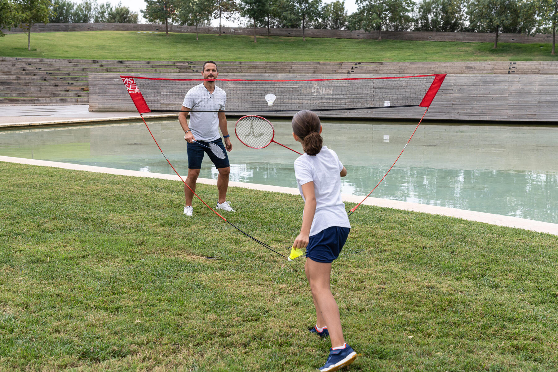 conjunto de badminton portatil