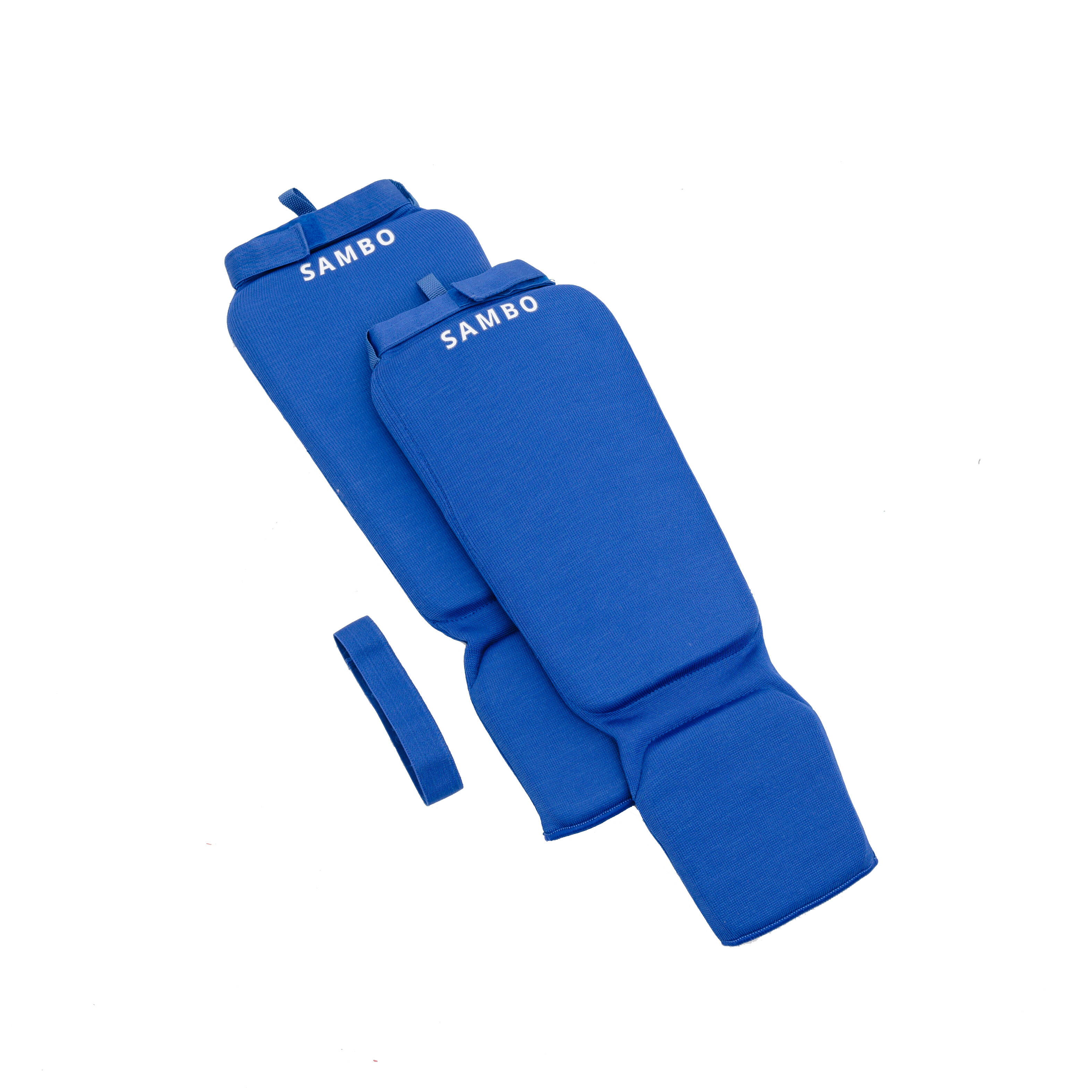 Protège-tibias de football NIKE Guard stay bleu - Attache scratch