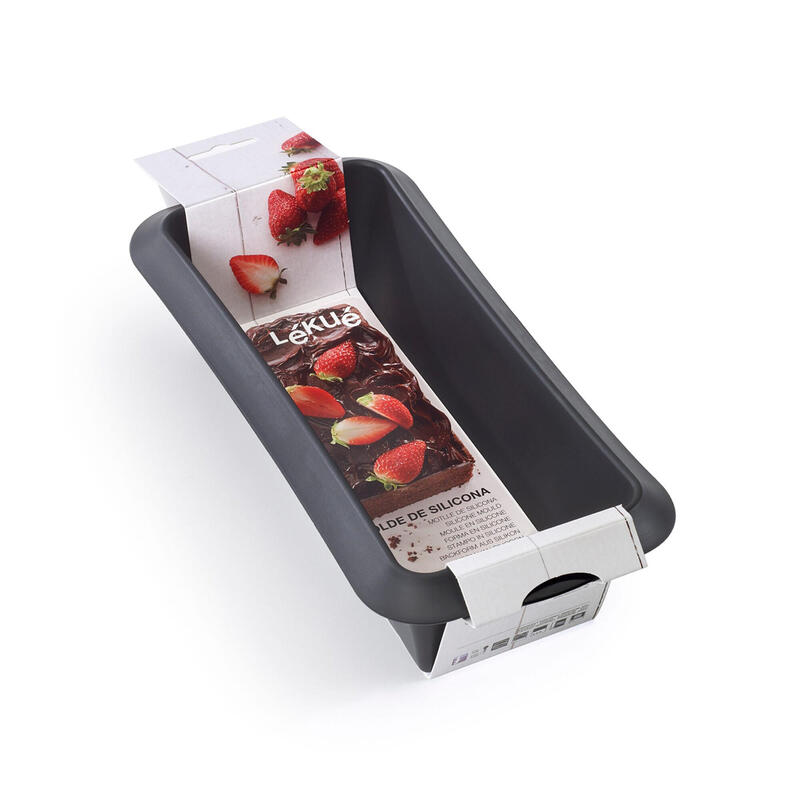 Lékué - Molde de silicona Rectangular, 24cm rojo