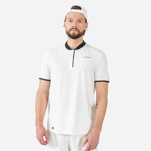 
      Men's Short-Sleeved Tennis T-Shirt TTS DRY+ - Off-White
  
