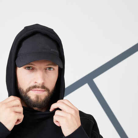 Vyriškas teniso džemperis su gobtuvu „Soft“, juodas