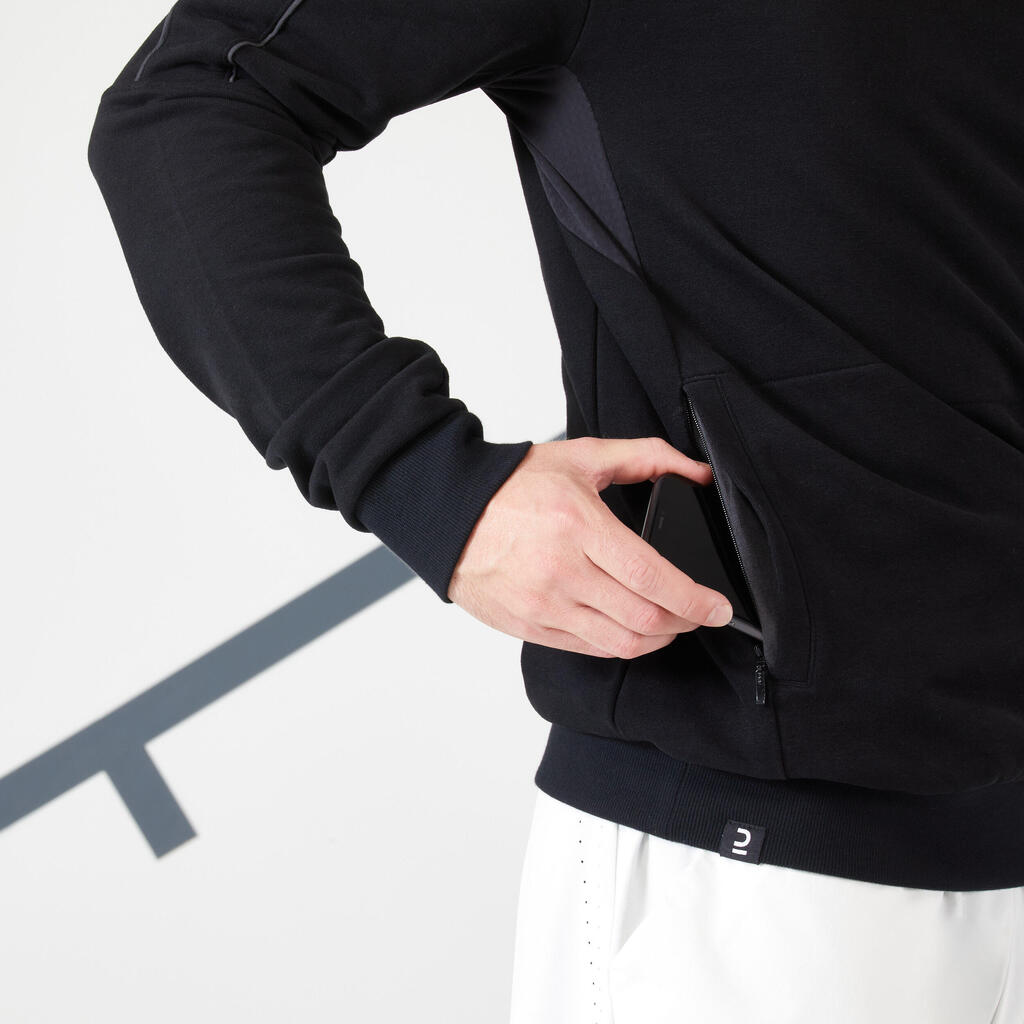 Sweat à capuche de Tennis Homme - Soft noir