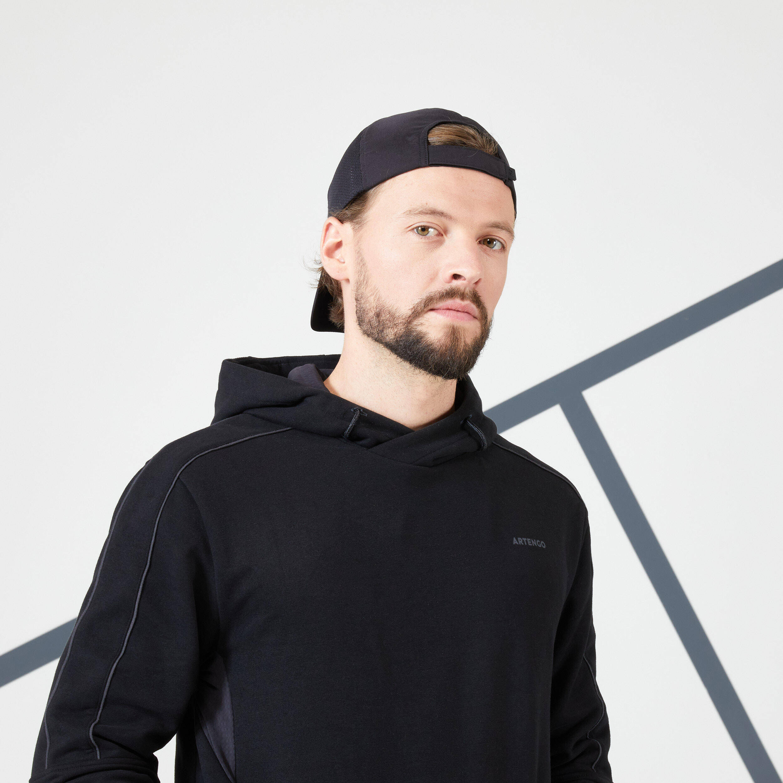 Men's Tennis Hoodie Soft - Black -  4