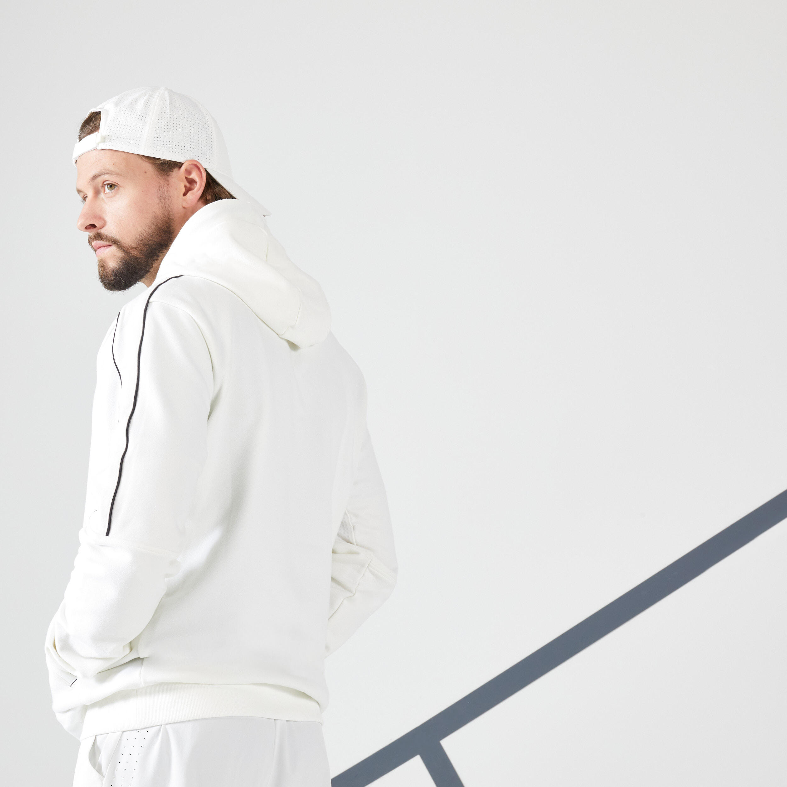 Men's Tennis Hoodie Soft - Off-White 9/11