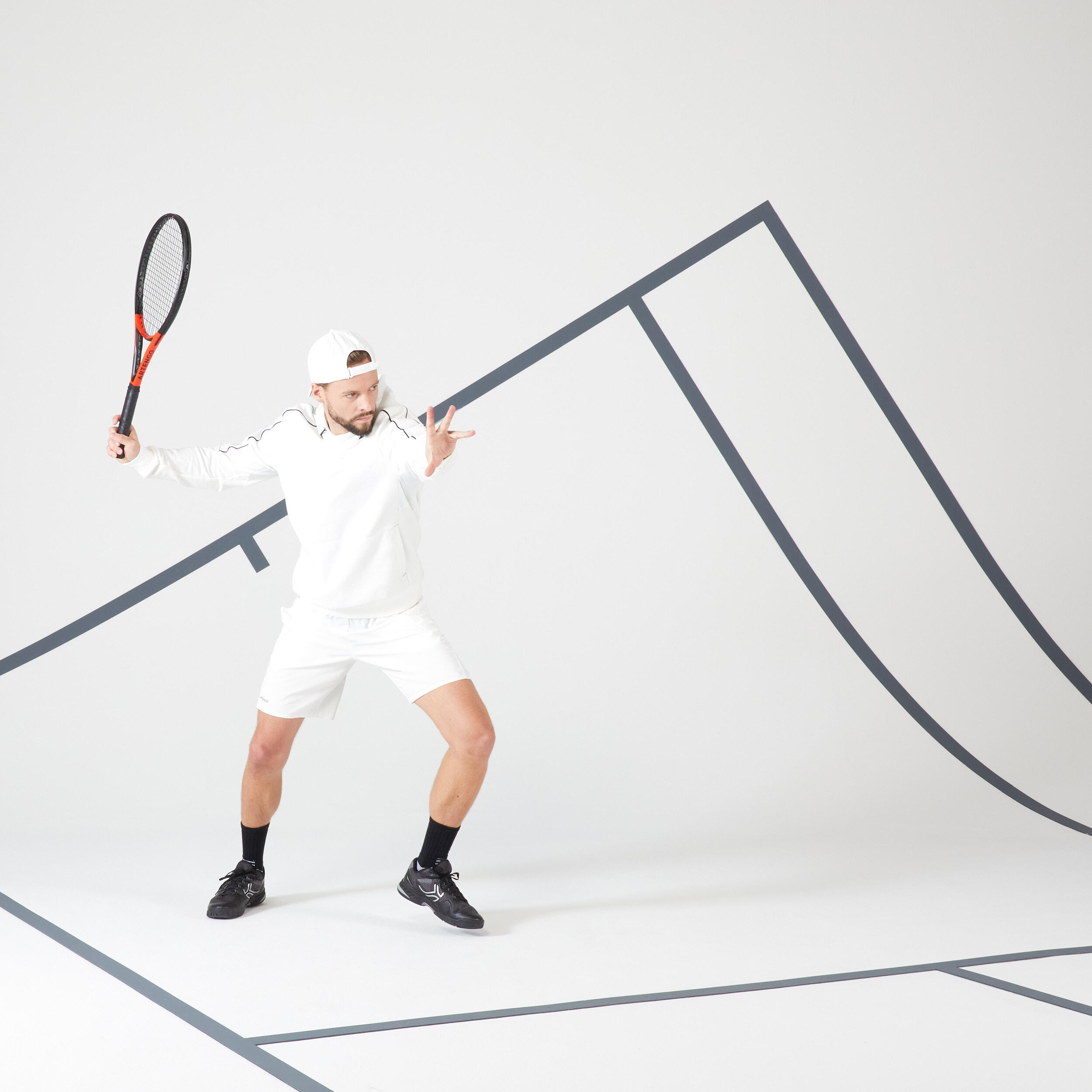 Men's Tennis Hoodie Soft - Off-White 3/11