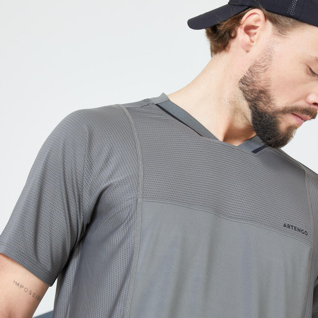 Oker-crna muška majica za tenis DRY VN