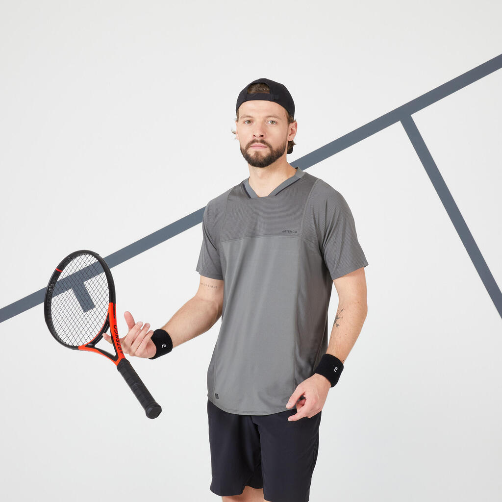Oker-crna muška majica za tenis DRY VN
