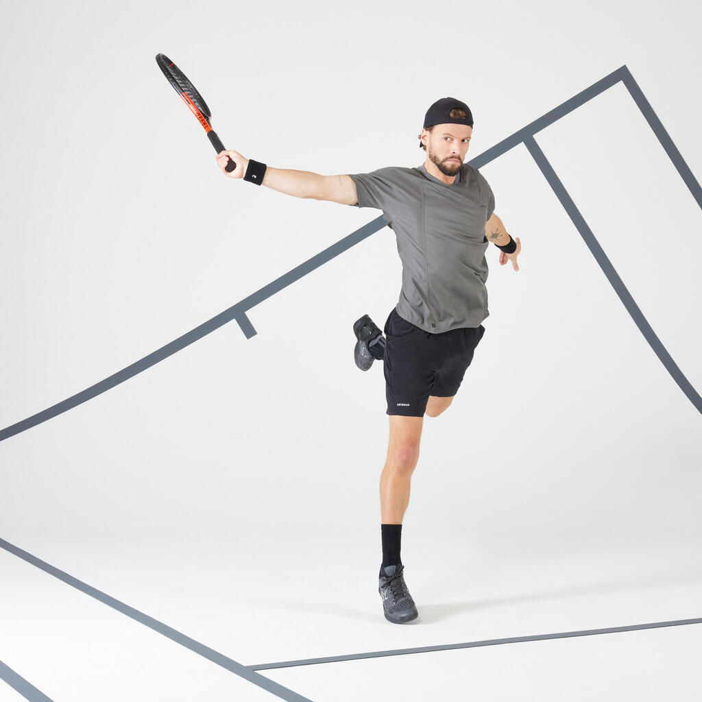 Oker-crna muška majica za tenis DRY VN