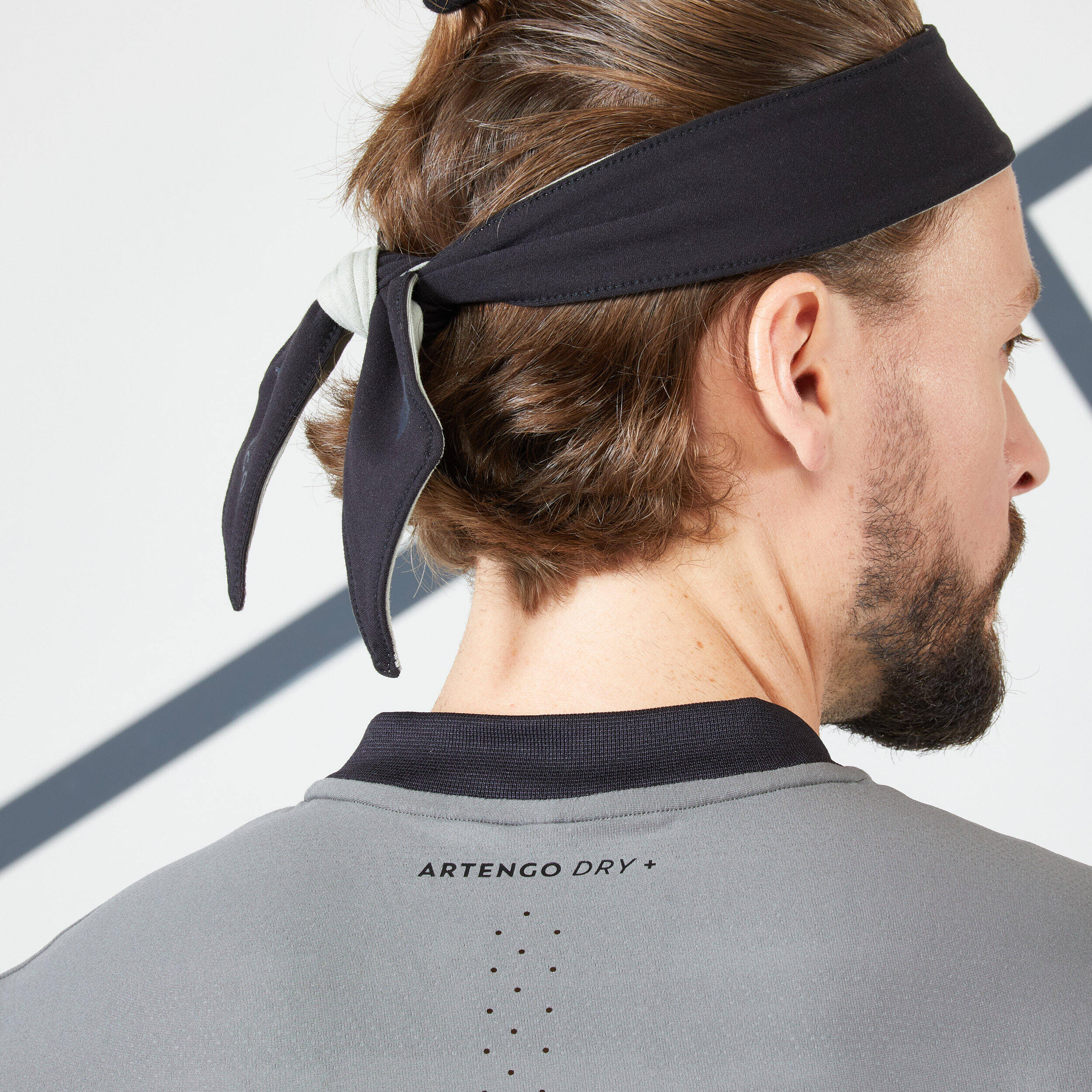 Men Tennis T-Shirt - TTS DRY+ Khaki Grey -  5
