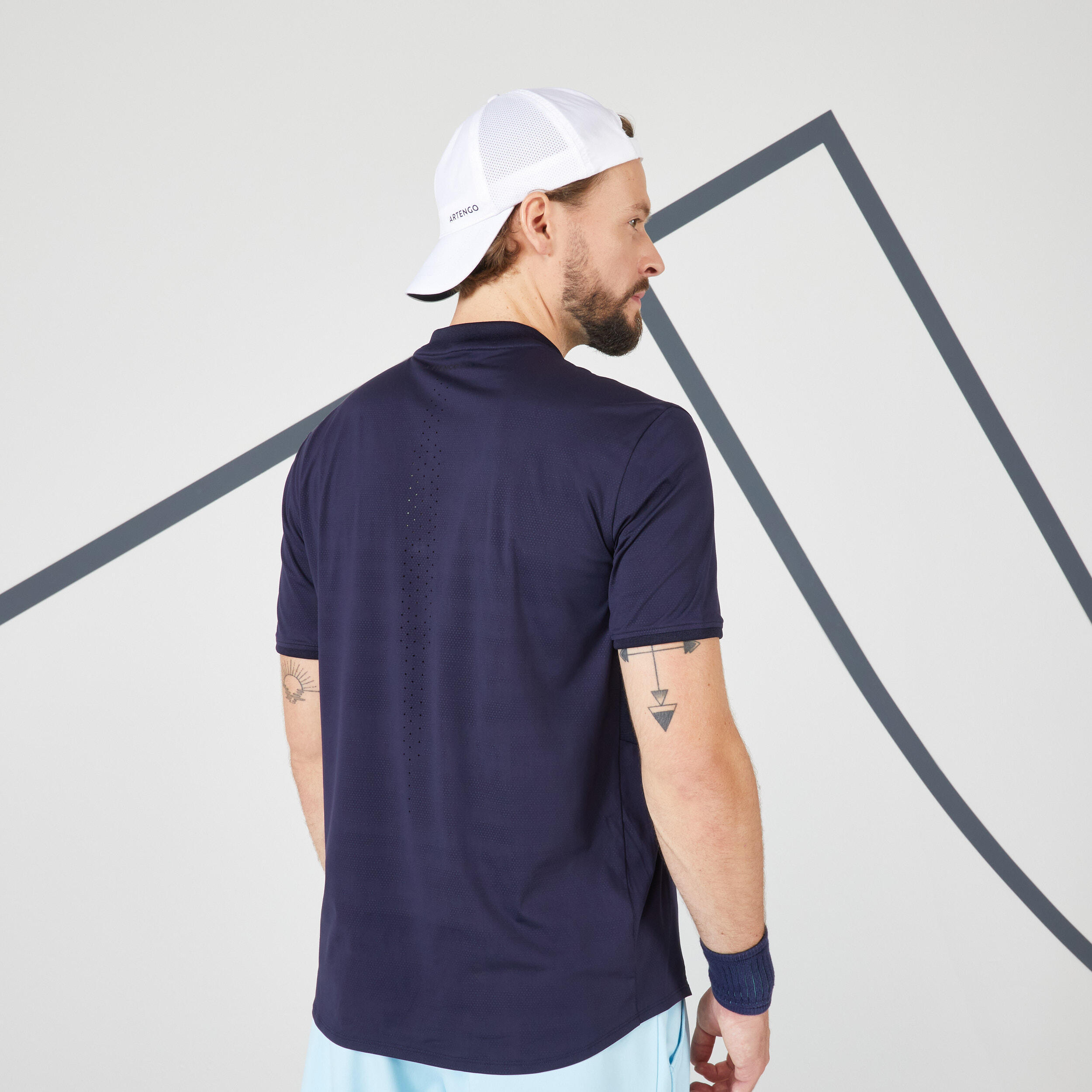 Men's Tennis Short-Sleeved T-Shirt Dry+ - Navy Blue 5/6