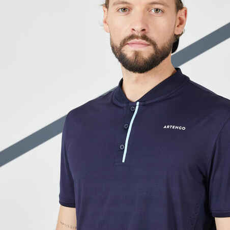 Men's Short-Sleeved Tennis T-Shirt TTS DRY+ - Navy Blue
