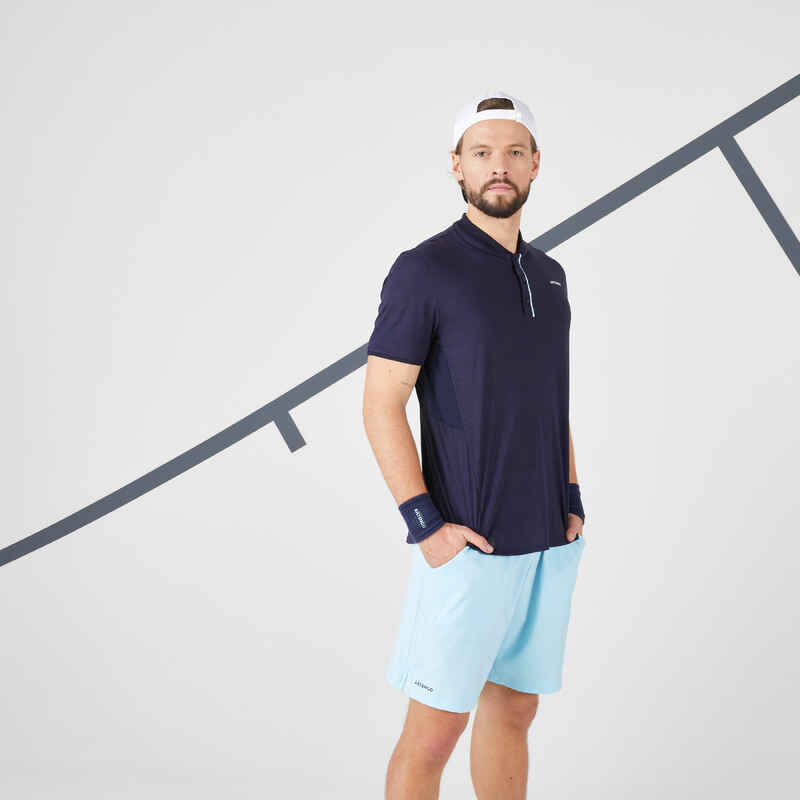 Herren Tennis T-Shirt - TTS Dry marineblau