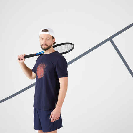 Ανδρικό μαλακό t-shirt τένις - Μπλε μαρέν