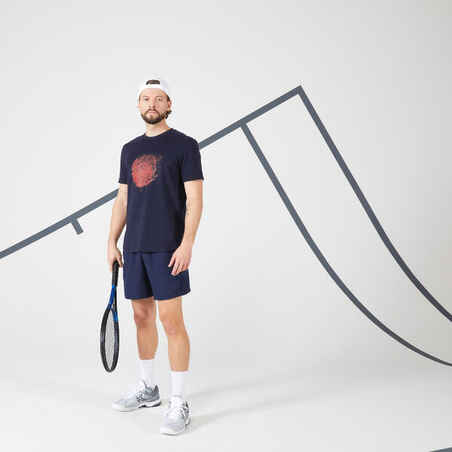 Tennis-Shirt Herren Soft TTS marineblau