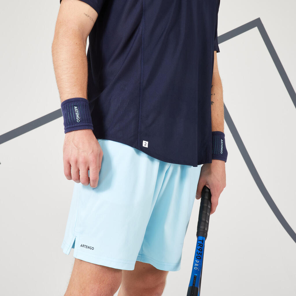 Polo tennis manches courtes Homme - Artengo DRY Noir