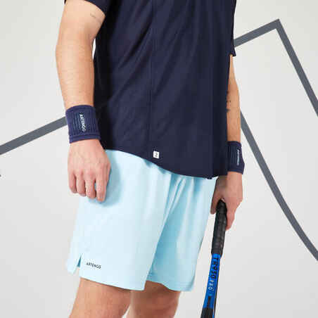 Tennis Poloshirt Herren TPO DRY blau
