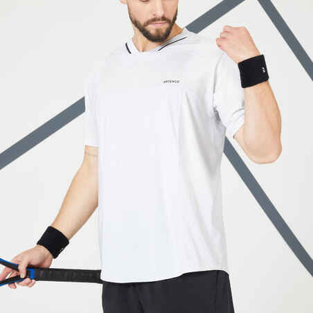 Men's Tennis Short-Sleeved T-Shirt Dry VN - Light Grey/Black