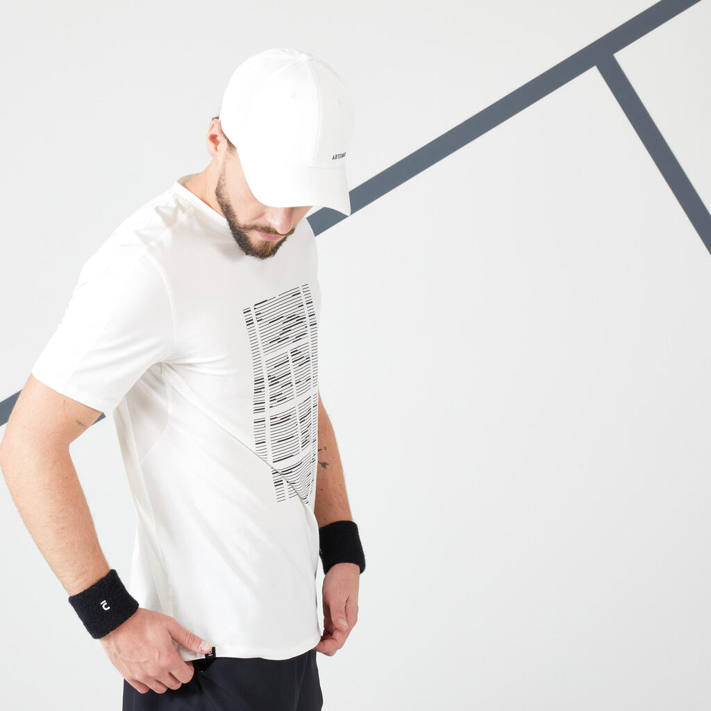 Playera de tenis blanco roto para hombre TTS Soft