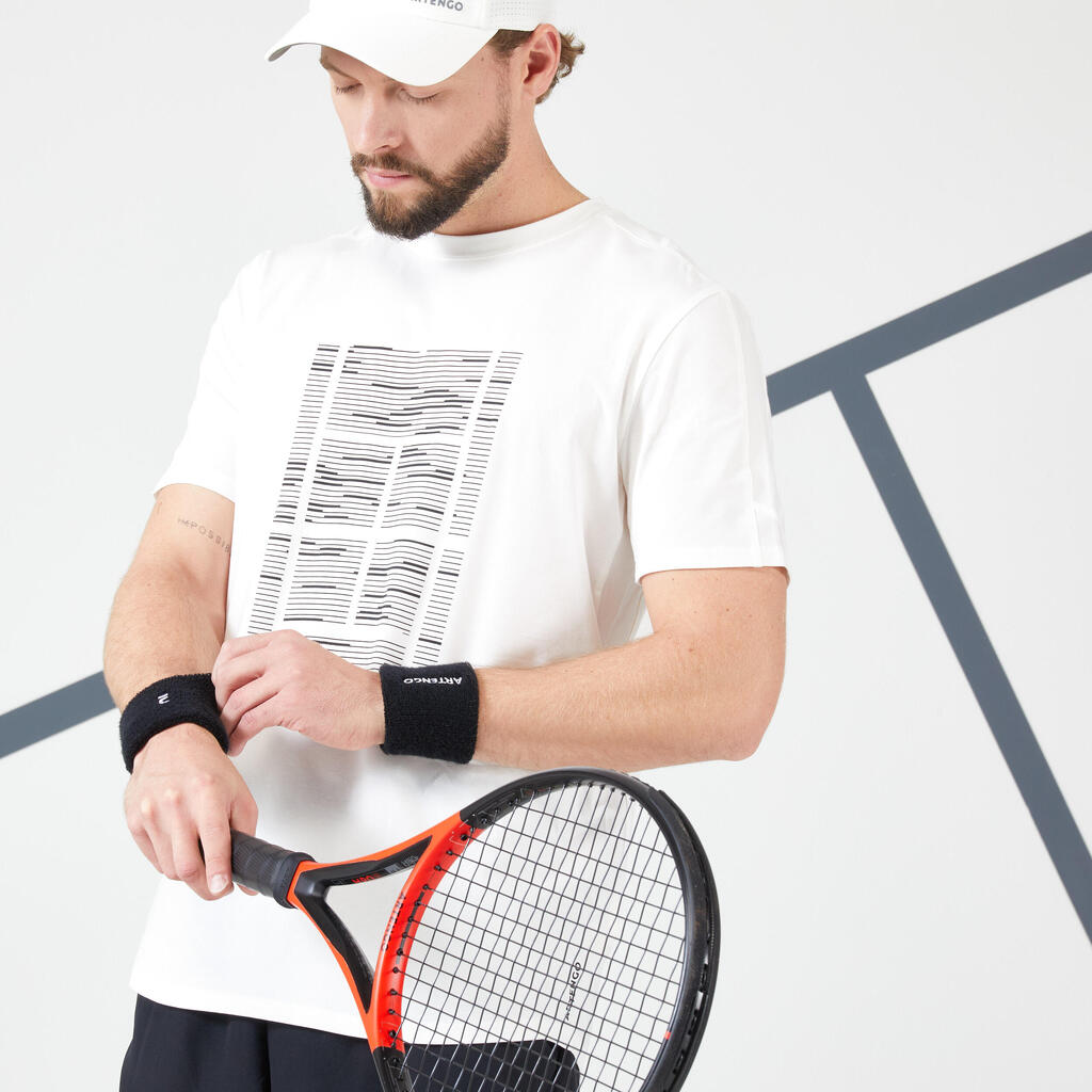 Playera de tenis blanco roto para hombre TTS Soft
