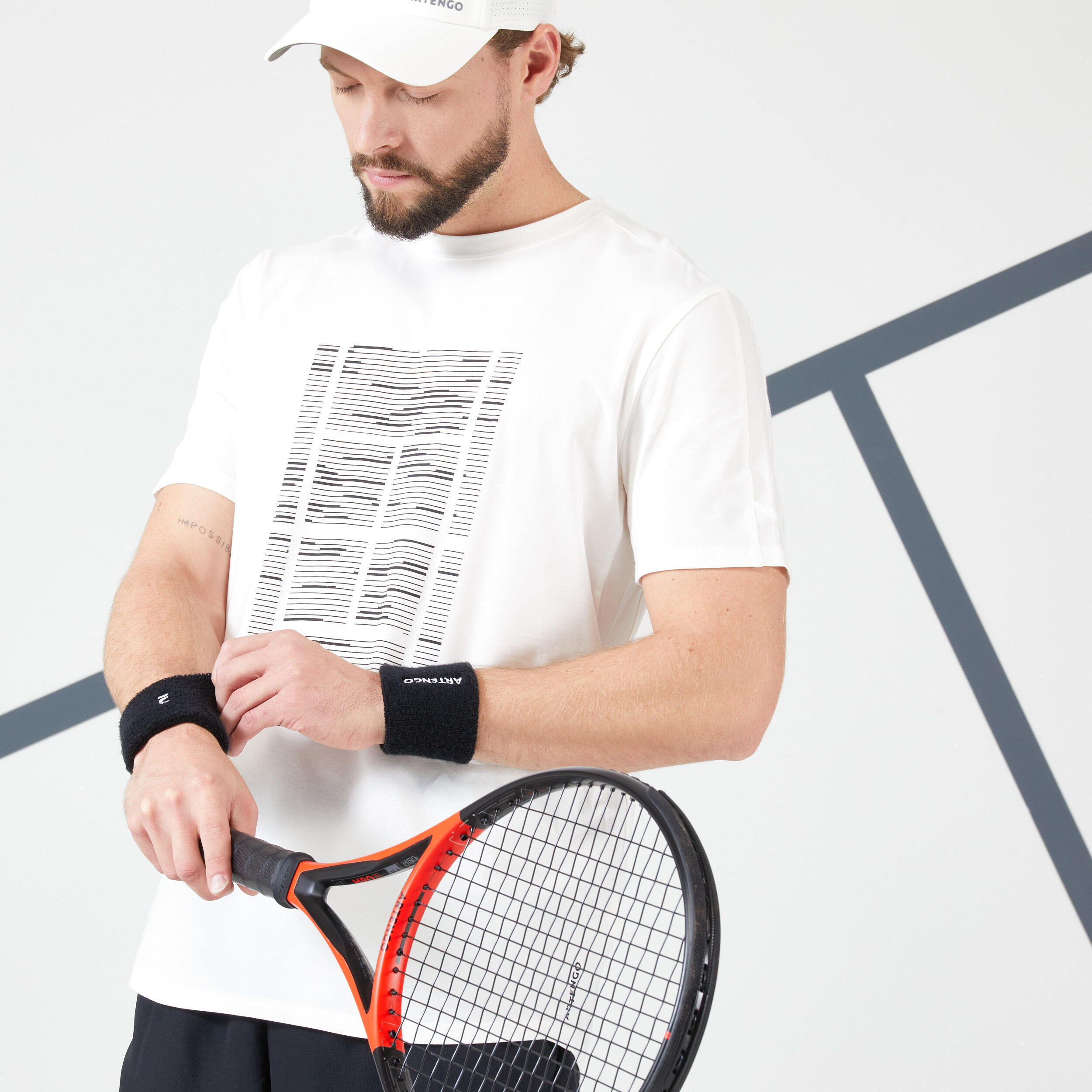 Men's Tennis T-Shirt TTS Soft - Off-White 4/9
