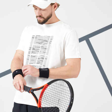 Vyriški teniso marškinėliai „TTS Soft“, kreminiai balti