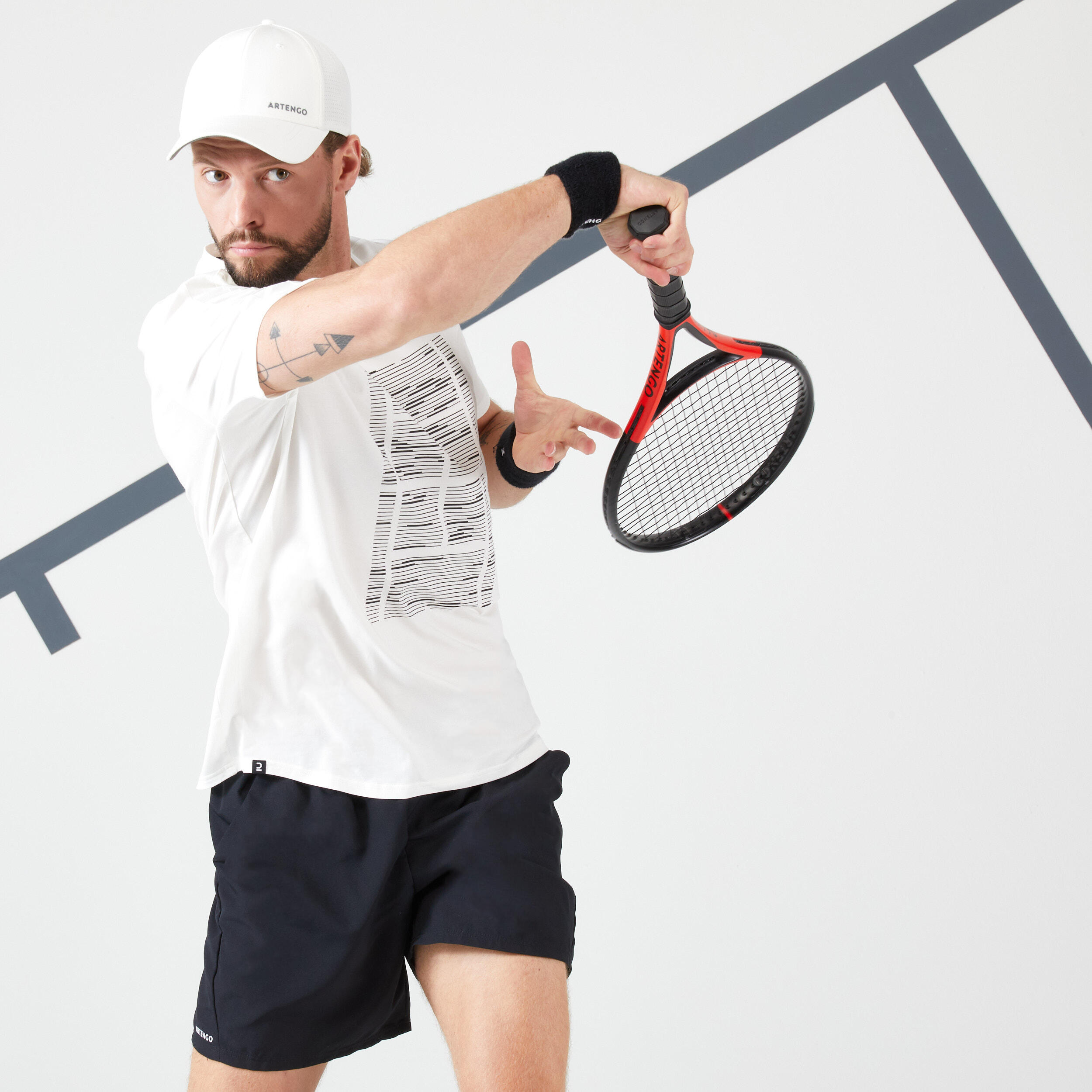 Men's Tennis Shorts - Essential+ White - Snow white - Artengo - Decathlon