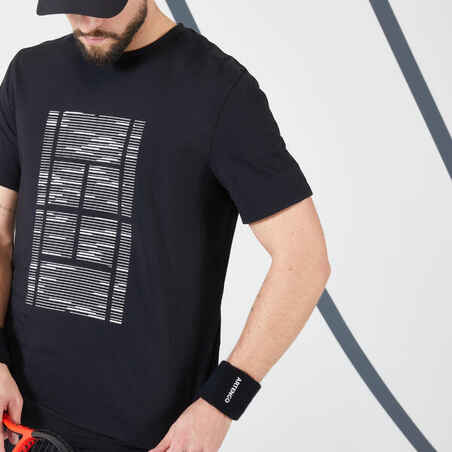 Men's Tennis T-Shirt Soft - Black