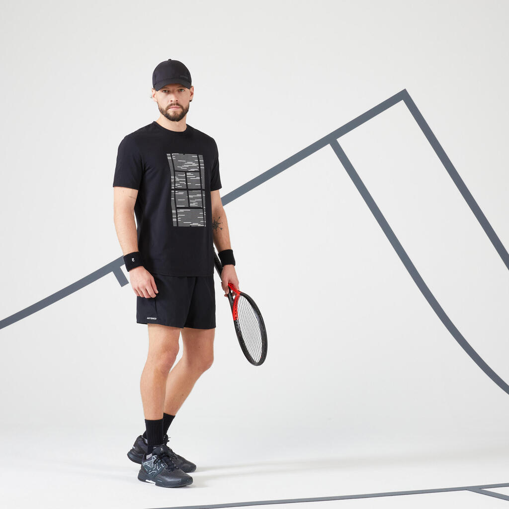 Meeste pehme T-särk tennisemänguks, khaki