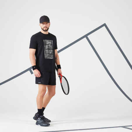Tennis T-Shirt Herren Soft TTS schwarz