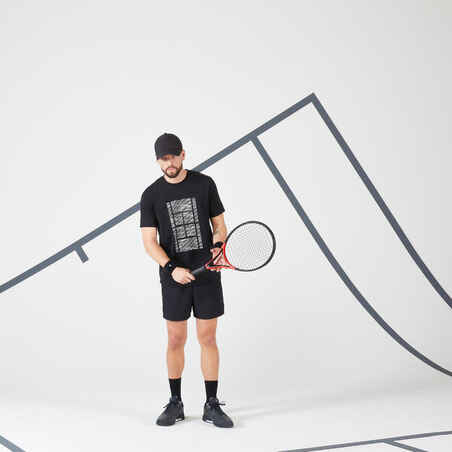 Men's Tennis T-Shirt Soft - Black