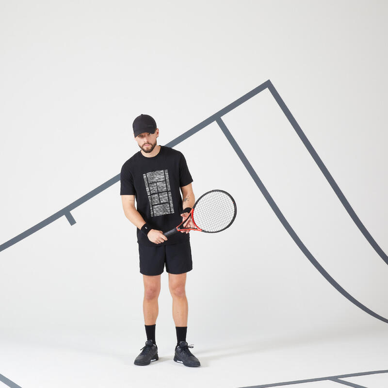 Erkek Tenis Tişörtü - Siyah - TTS Soft