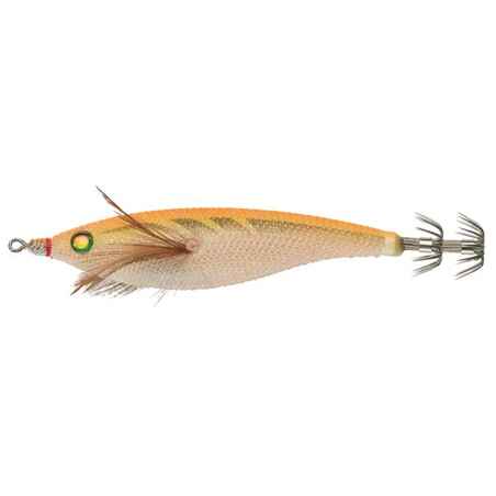 Neonsko oranžna umetna vaba za ribolov sip in lignjev EBIFLO (2,5/110)